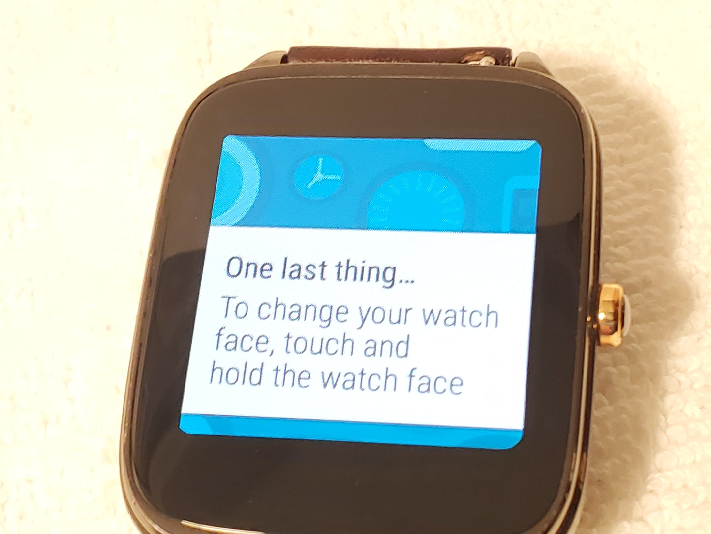 Asus ZenWatch 2 Brown Leather Stainless Steel Bluetooth Wi-Fi Music WI501Q