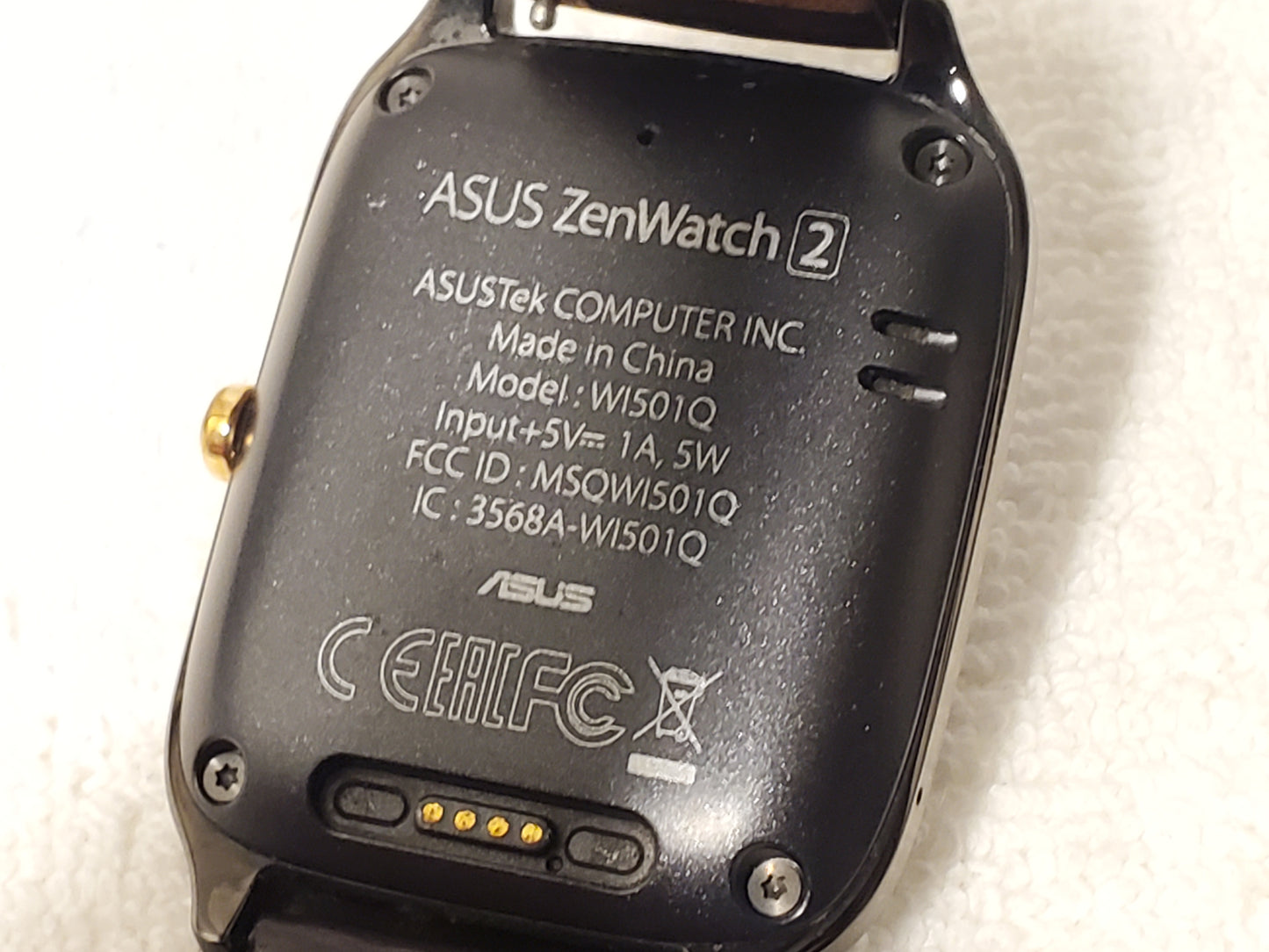 Asus ZenWatch 2 Brown Leather Stainless Steel Bluetooth Wi-Fi Music WI501Q