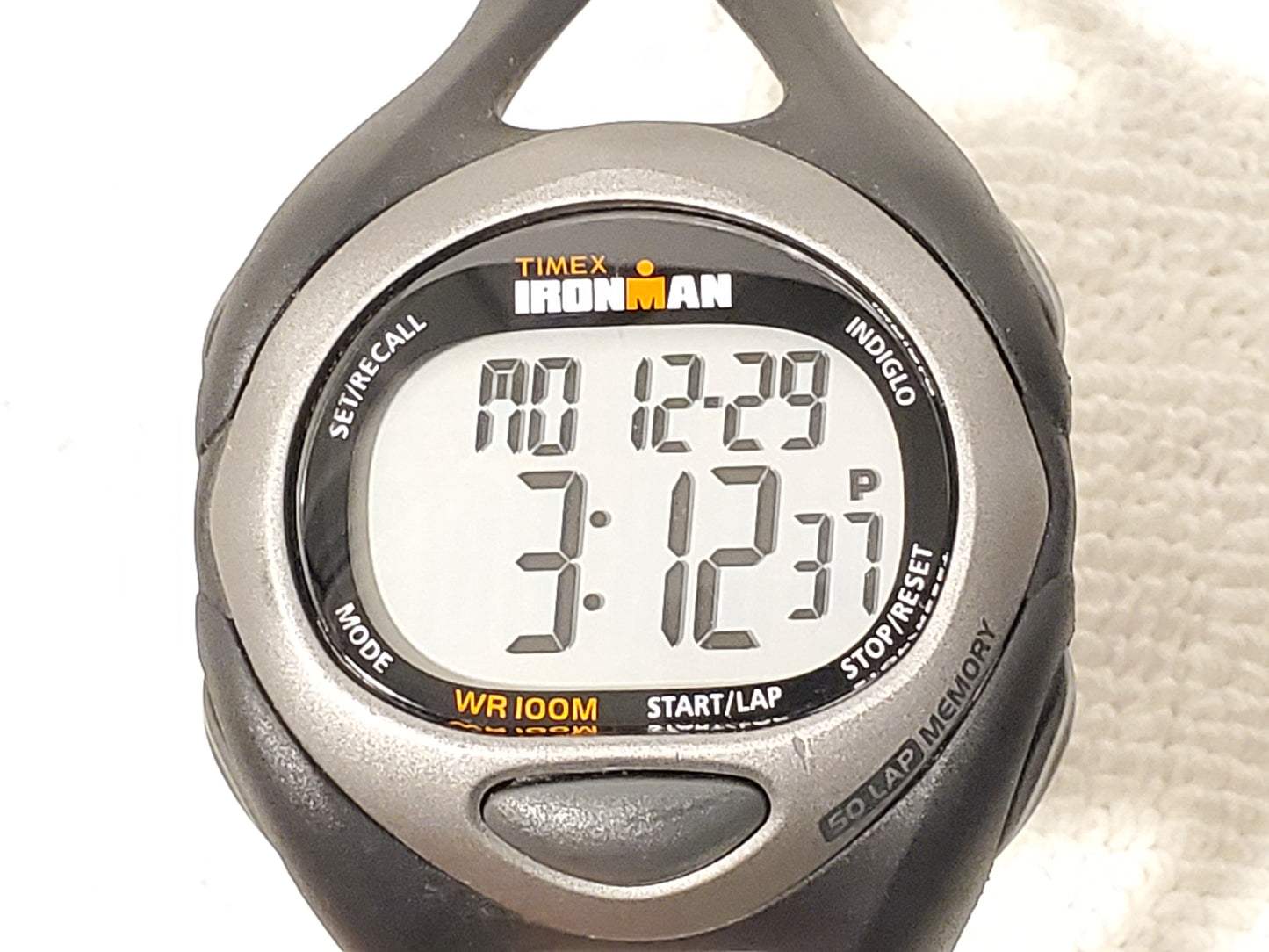 Vintage Timex Ironman Indiglo Men's Digital Watch WR 100 Meters Day Date Chrono
