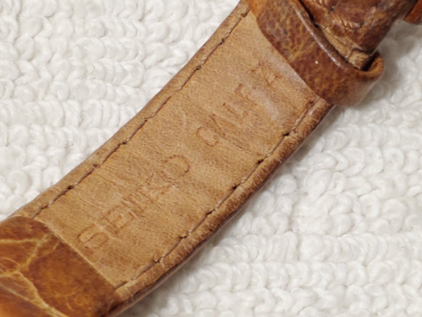 Vintage Seiko Women's Gold Plated Watch White Dial Roman Numerals Leather Strap