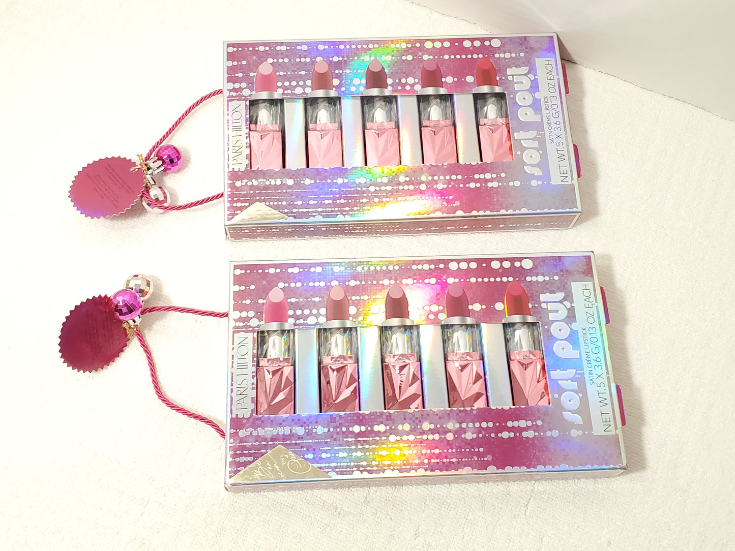 Paris Hilton Soft Pout Satin Creme Lipstick Lot of 2 5 PK New Sealed Box