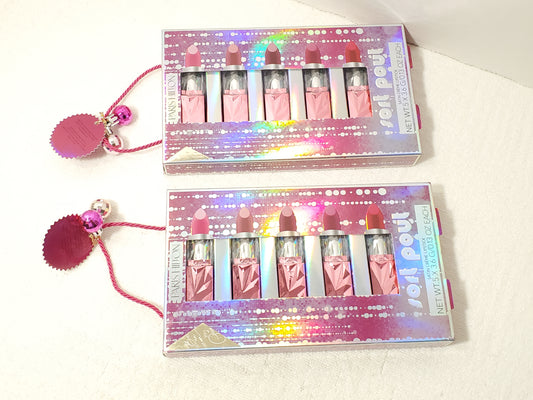 Paris Hilton Soft Pout Satin Creme Lipstick Lot of 2 5 PK New Sealed Box