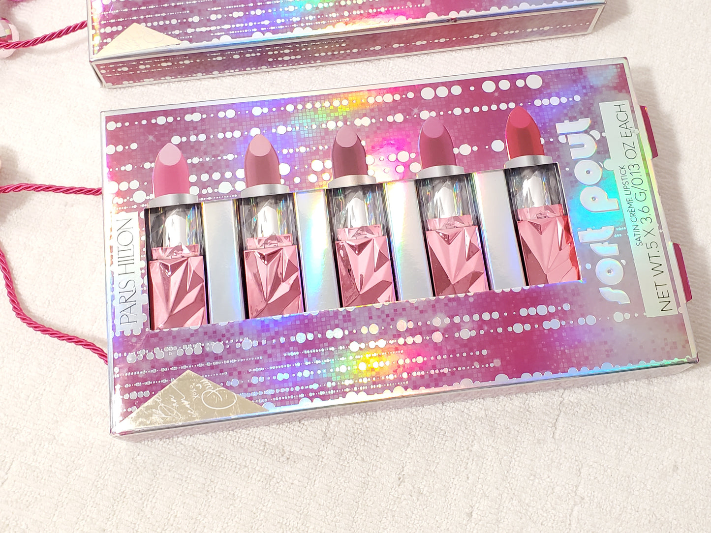 Paris Hilton Soft Pout Satin Creme Lipstick Lot of 2 5 PK New Sealed Box
