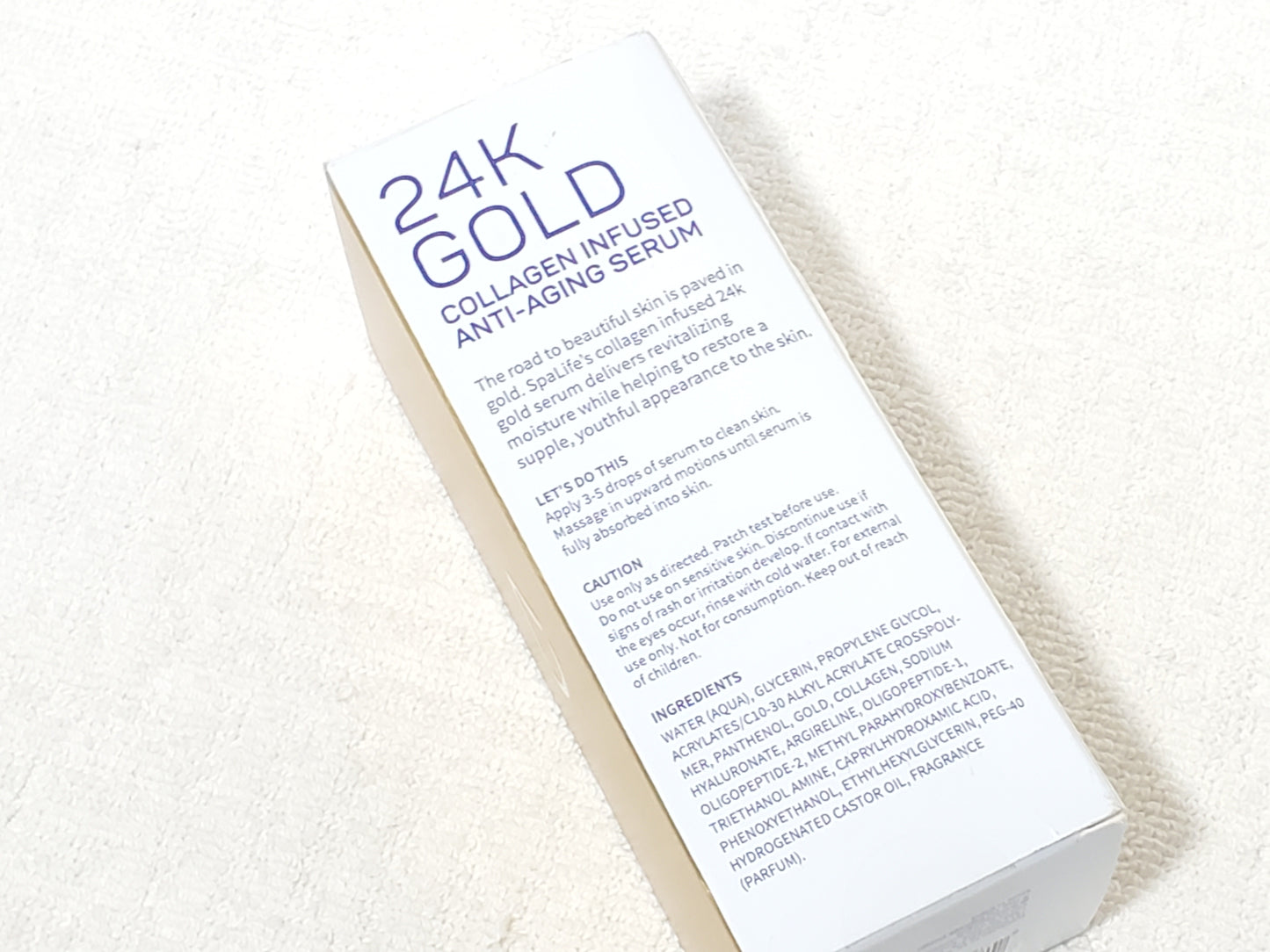Spa Life 24K Gold Collagen Infused Anti-Aging Serum 3.7 oz Bottle New Sealed