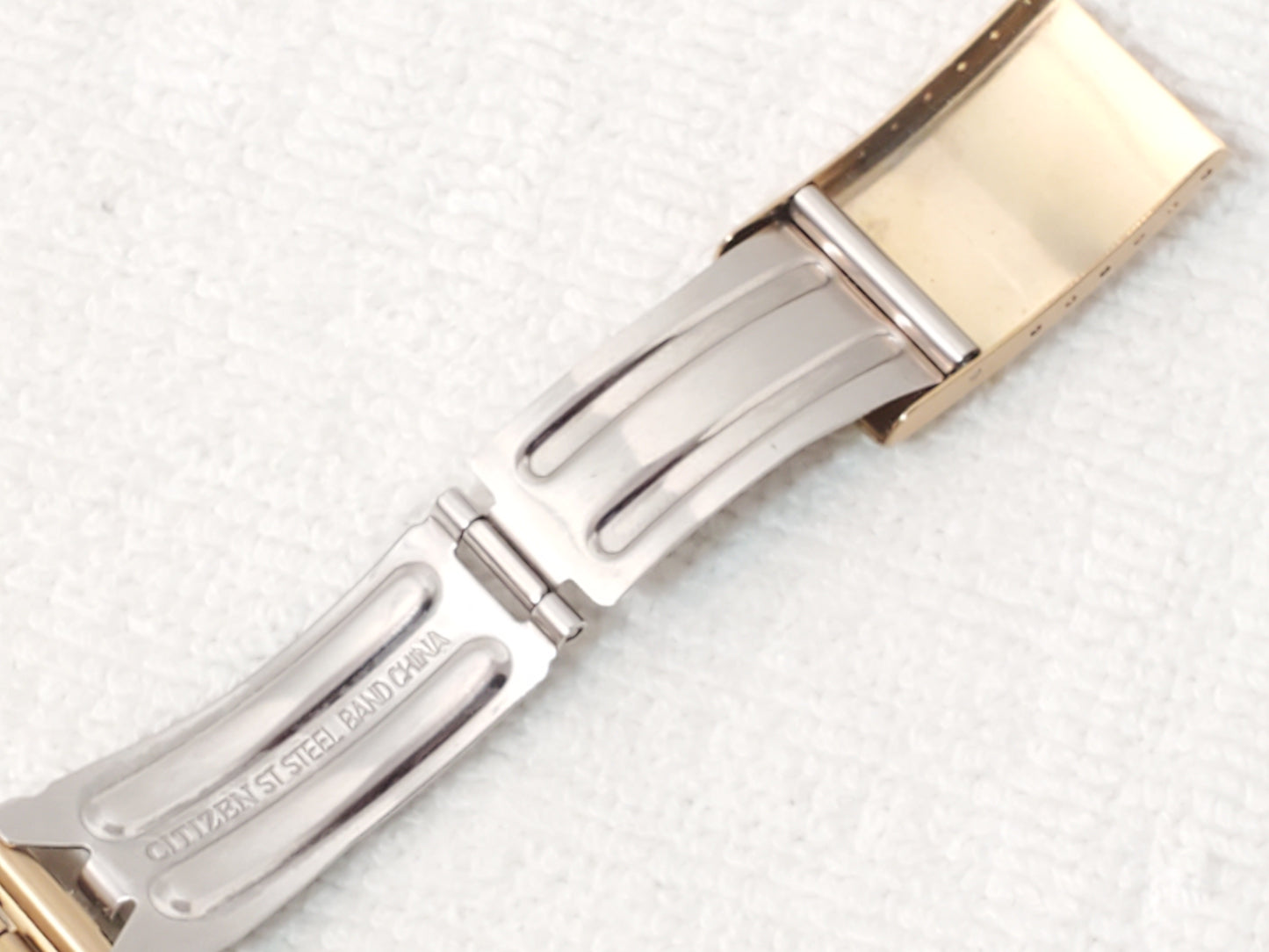 Vintage Citizen CQ Men's Presidential Day Date Gold Plated Watch Stainless Steel