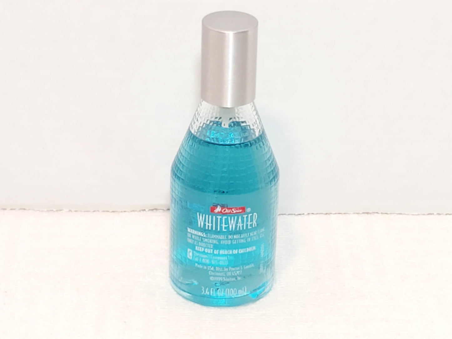 Vintage Old Spice Whitewater Men's Cologne Spray Blue 3.4 oz Bottle Made in USA