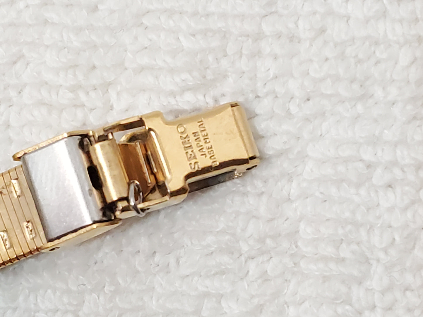 Vintage Seiko Women's Quartz Watch Gold Plated Two Jewels Base Metal S Steel