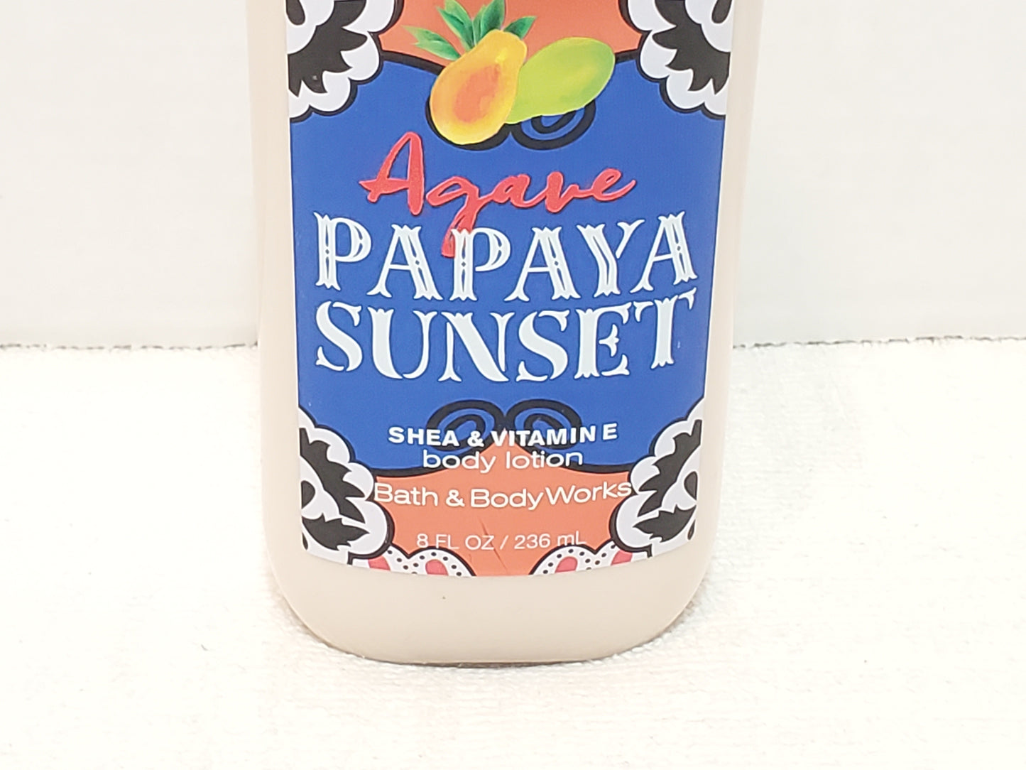 Bath and Body Works Agave Papaya Sunset Body Lotion Shea & Vitamin E 8 oz Bottle