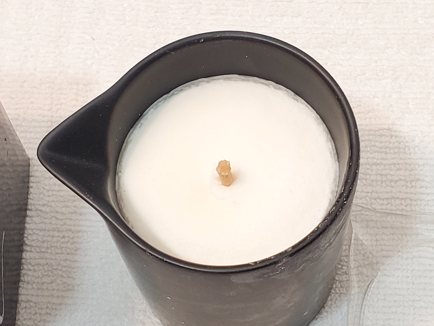 Burning Desire Soy Massage Oil Candle by Pure Romance New Box Black White