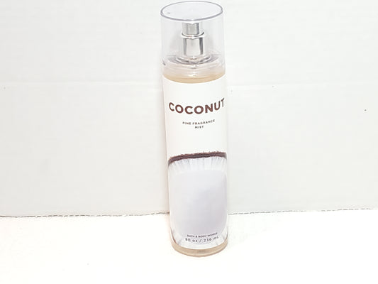 Bath & Body Works Coconut Fine Fragrance Mist 8 oz Bottle Spray Women's New
