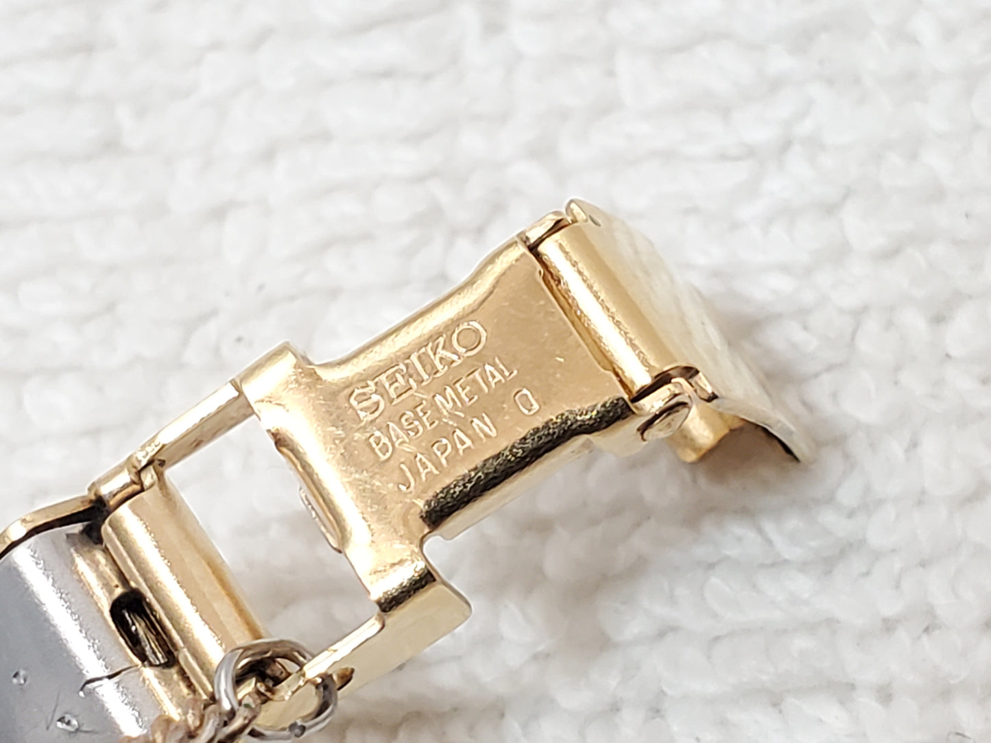Vintage Seiko Gold Plated Women's Quartz Watch Two Jewels Base Metal S Steel