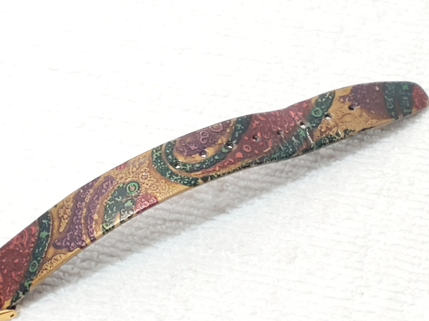 Vintage Seiko Women Quartz Watch Rose Gold Tone Dial Roman Numerals Paisley Band