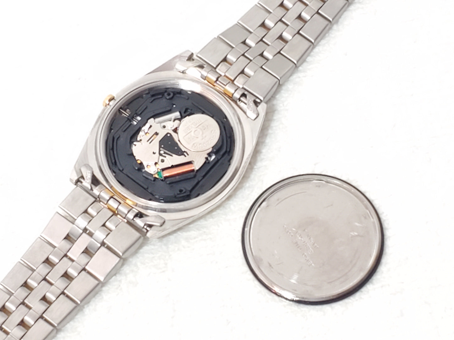Vintage Seiko Men's Presidential Day Date Watch Gold Tone Silver Dial S Steel