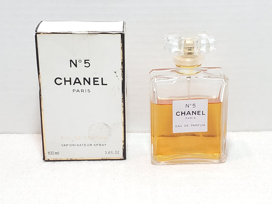 Chanel Paris No 5 Eau De Parfum 3.4 oz Bottle Women's Perfume Spray Vintage