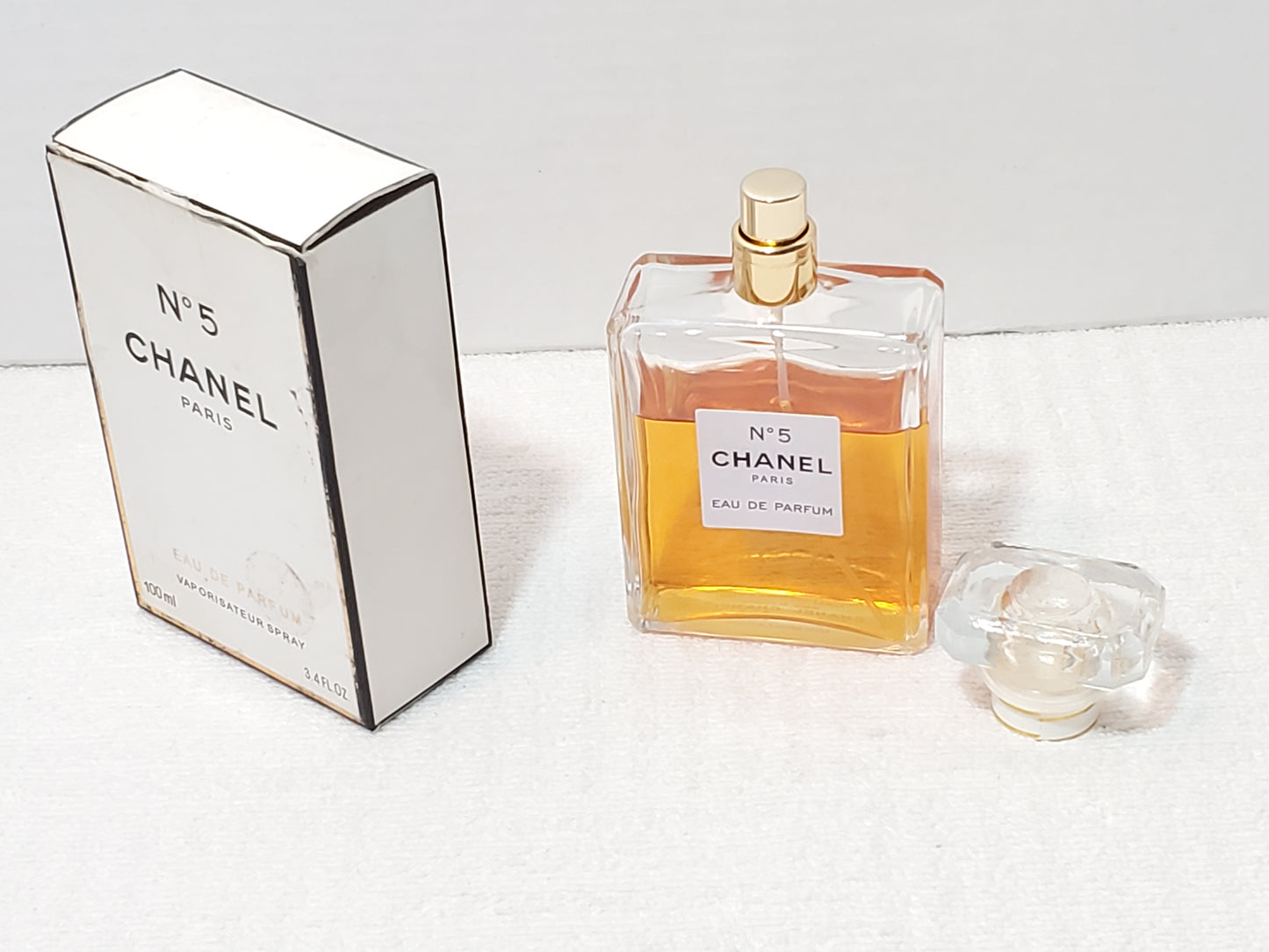 Chanel Paris No 5 Eau De Parfum 3.4 oz Bottle Women's Perfume Spray Vintage