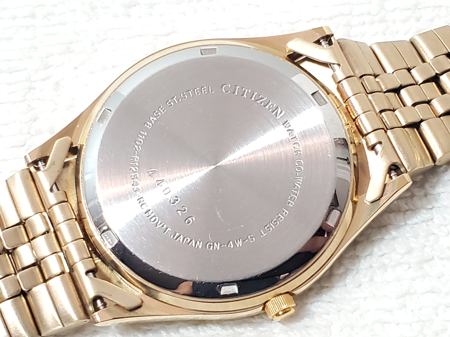 Vintage Citizen CQ Men's Presidential Day Date Gold Plated Watch Stainless Steel