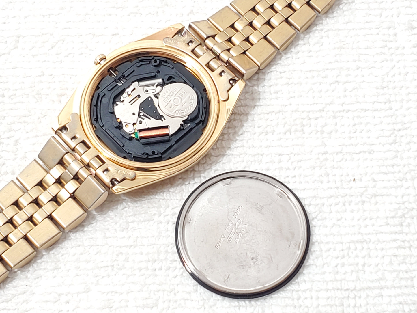 Vintage Seiko Presidential Men's Gold Tone Day Date Quartz Watch Stainless Steel