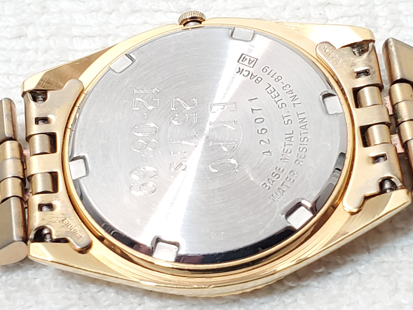 Vintage Seiko Presidential Men's Gold Tone Day Date Quartz Watch Stainless Steel