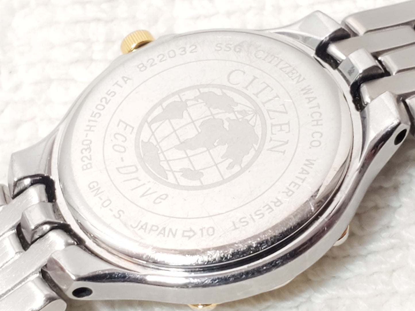 Vintage Citizen Eco Drive Mother of Pearl Dial Women's Watch Gold Tone S Steel