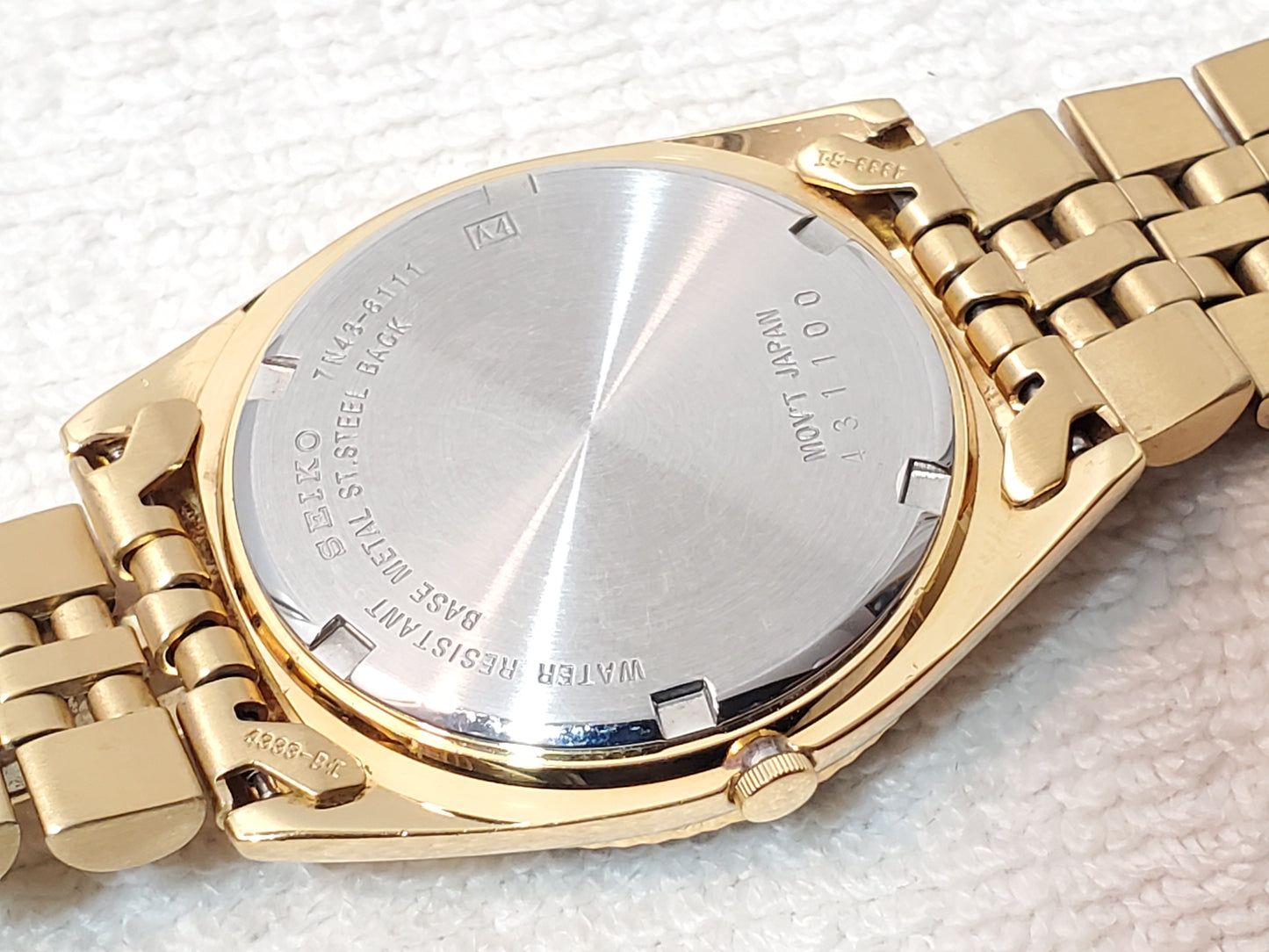 Vintage Seiko Presidential Men's Gold Tone Day Date Quartz Watch S Steel 1 Jewel