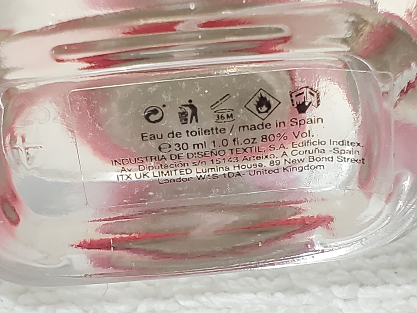 Zara Pink Flambe Women's Perfume 1 oz Bottle Eau de Toilette Spray Made in Spain