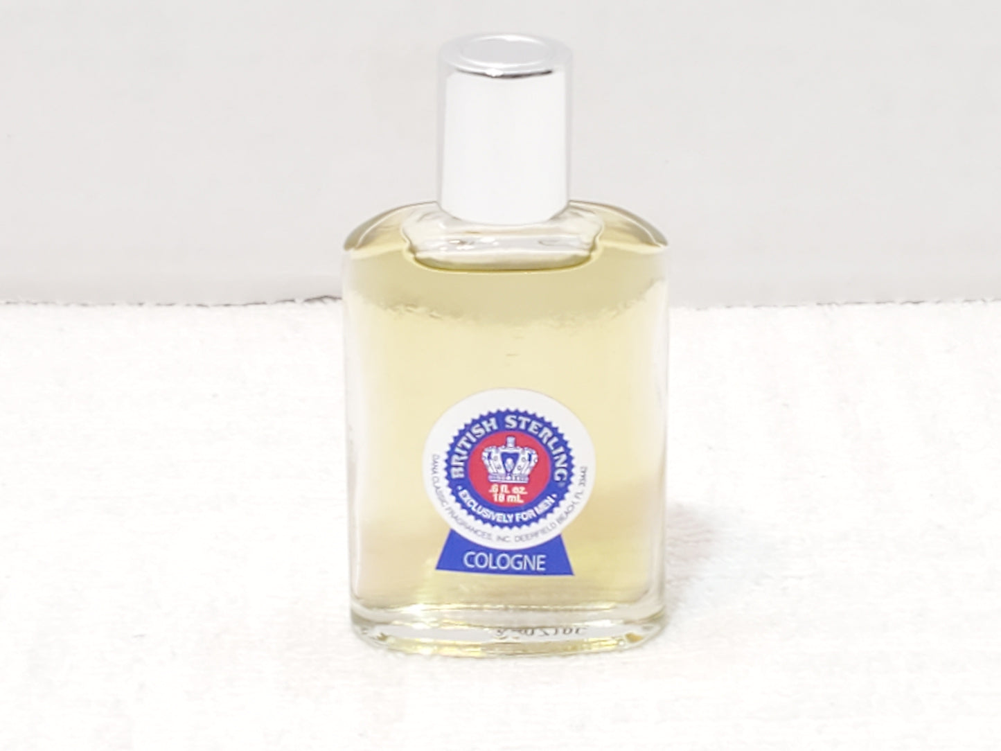 Vintage British Sterling Men's Mini Cologne Splash 0.6 oz Bottle Made in USA