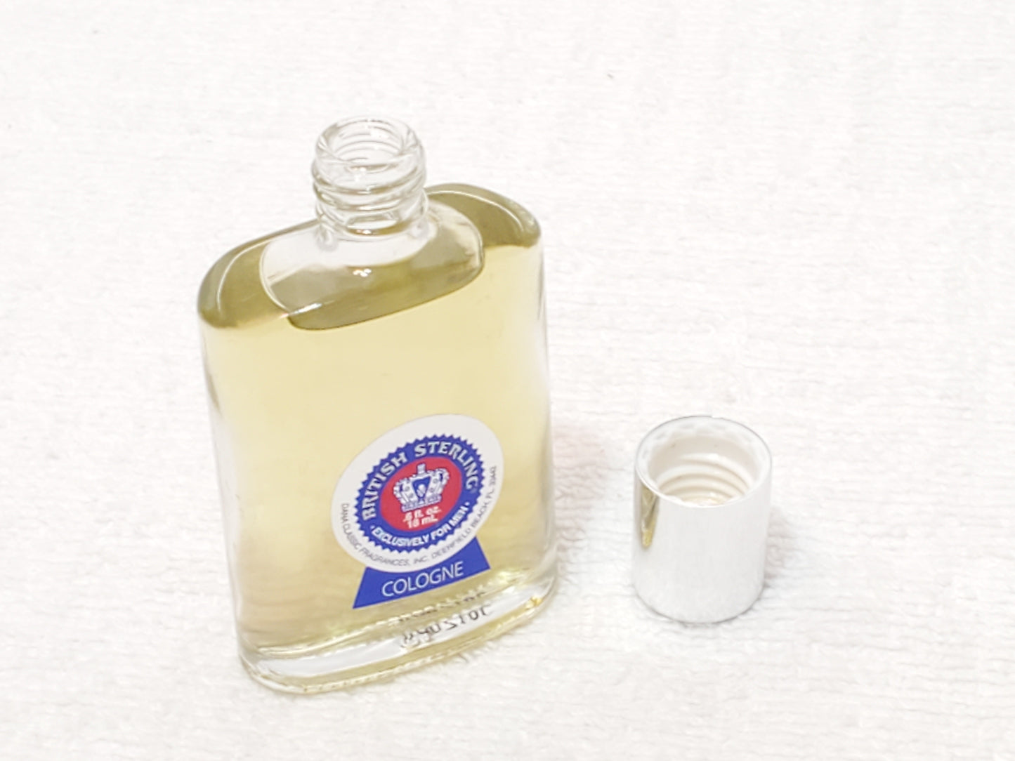 Vintage British Sterling Men's Mini Cologne Splash 0.6 oz Bottle Made in USA