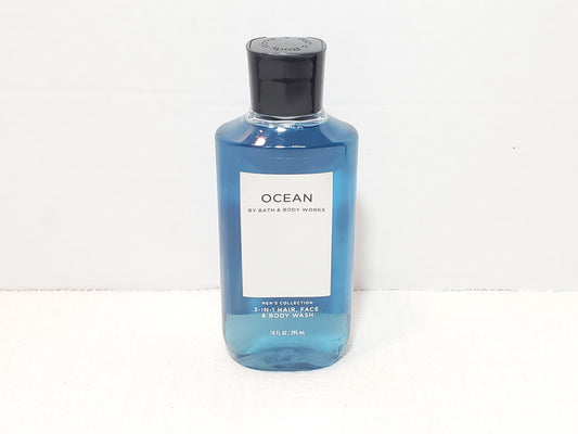 Bath & Body Works Ocean 3 in 1 Hair Face Wash Men's Collection 10 oz Bottle