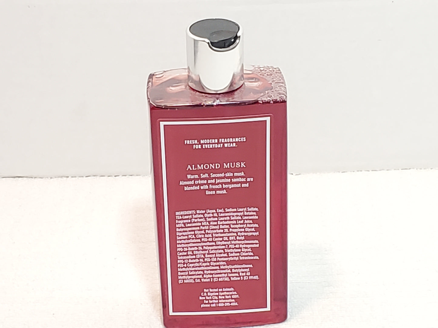 C.O. Bigelow Almond Musk Red Body Wash 11.6 oz Bottle New York City