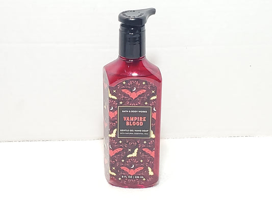 Bath & Body Works Gentle Gel Hand Soap Essential Oils Vampire Blood 8 oz Bottle