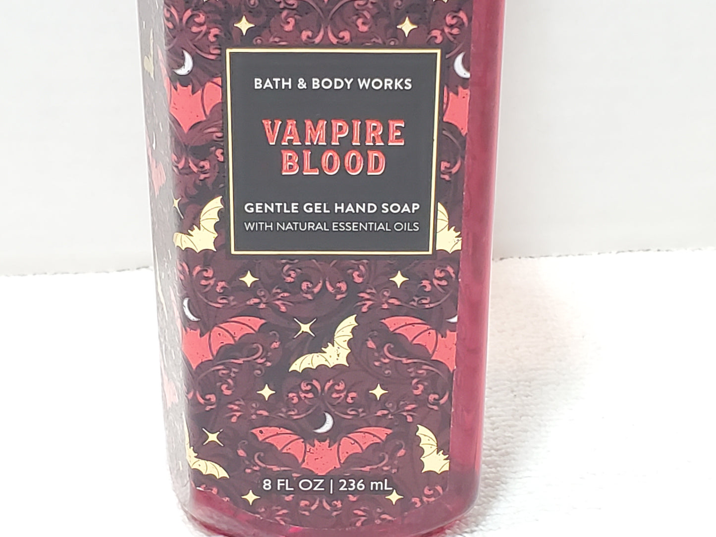 Bath & Body Works Gentle Gel Hand Soap Essential Oils Vampire Blood 8 oz Bottle