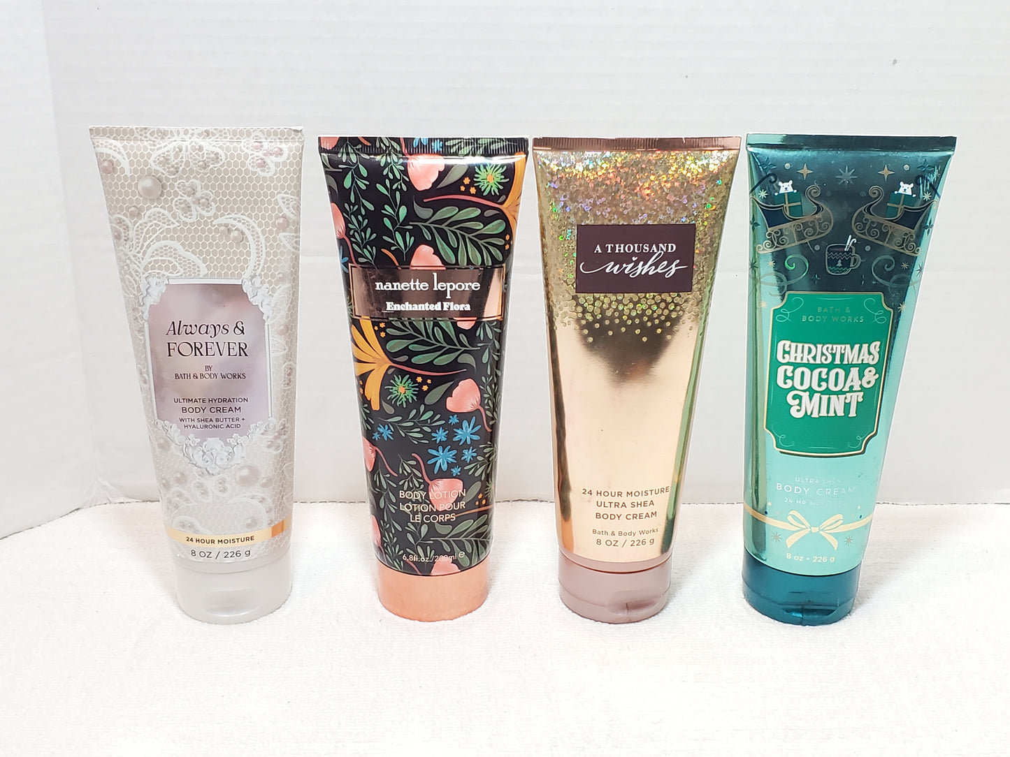 Lot of 4 Bath & Body Works Body Creams Lotion Always Forever A Thousand Wishes