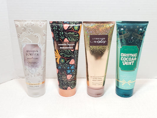 Lot of 4 Bath & Body Works Body Creams Lotion Always Forever A Thousand Wishes