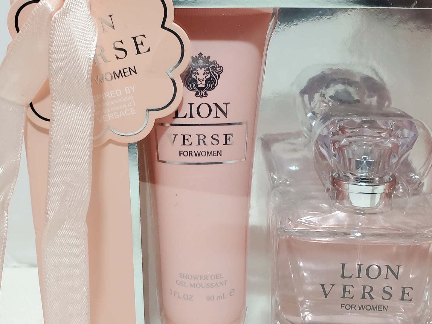 Lion Verse for Women Gift Set Collection Perfume Shower Gel Body Lotion Pink New
