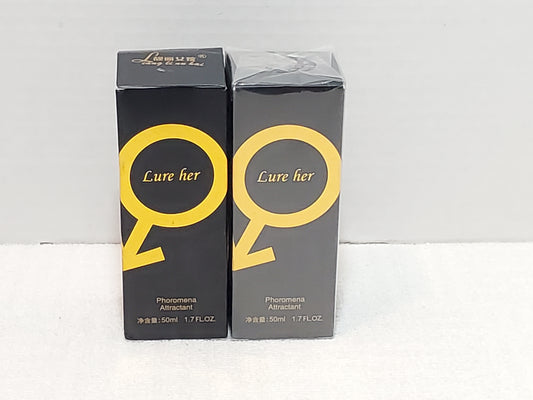 Lot of 2 Lure Her Phoromena Attractant Cologne Spray for Men 1.7 oz Bottle New