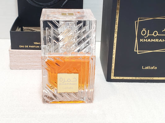 Khamrah By Lattafa 3.4 oz / 100 ml Eau De Parfum Natural Spray for Unisex New