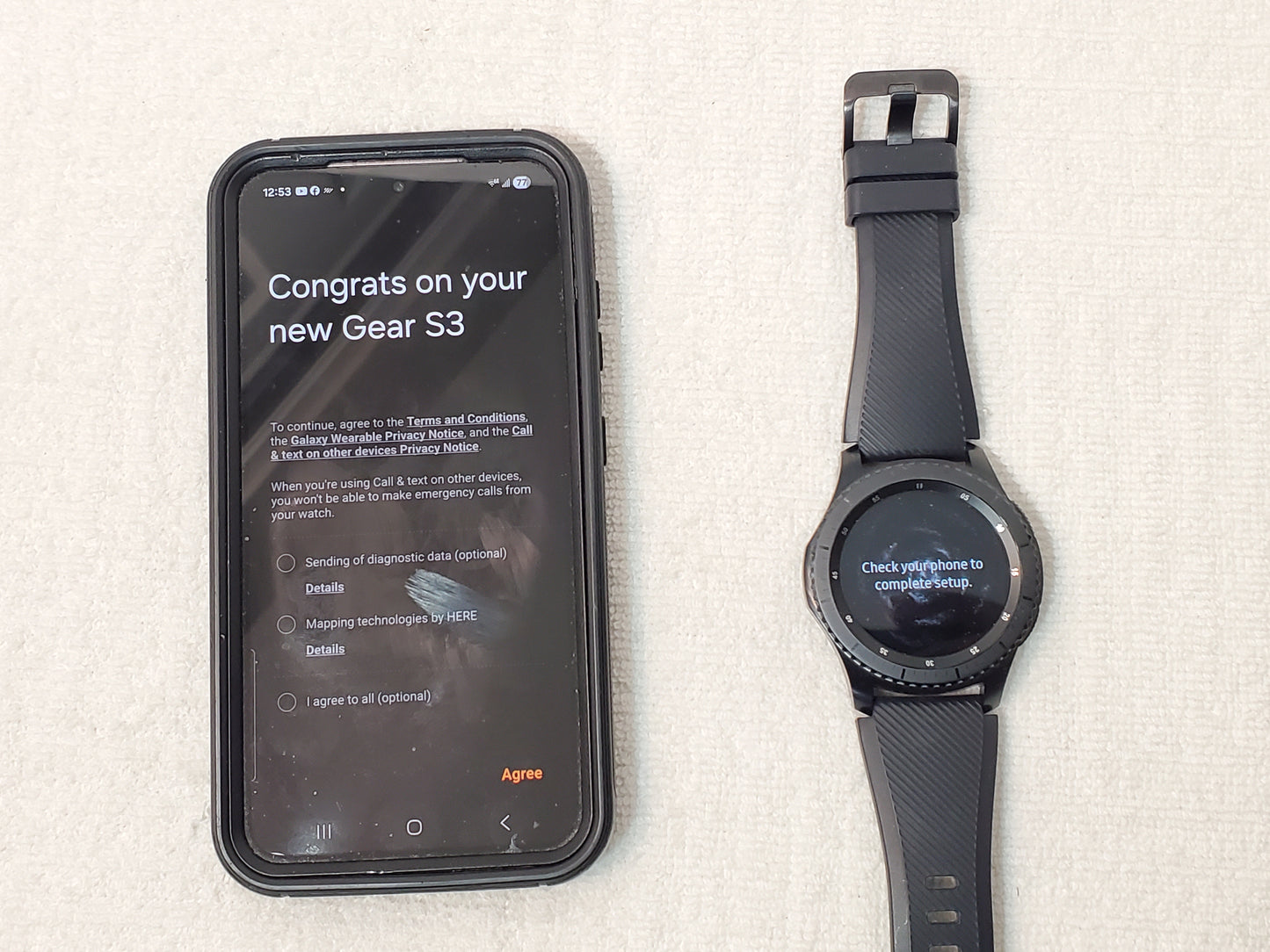 Samsung Gear S3 Frontier 46mm Smartwatch Bluetooth GPS AMOLED Display S Steel