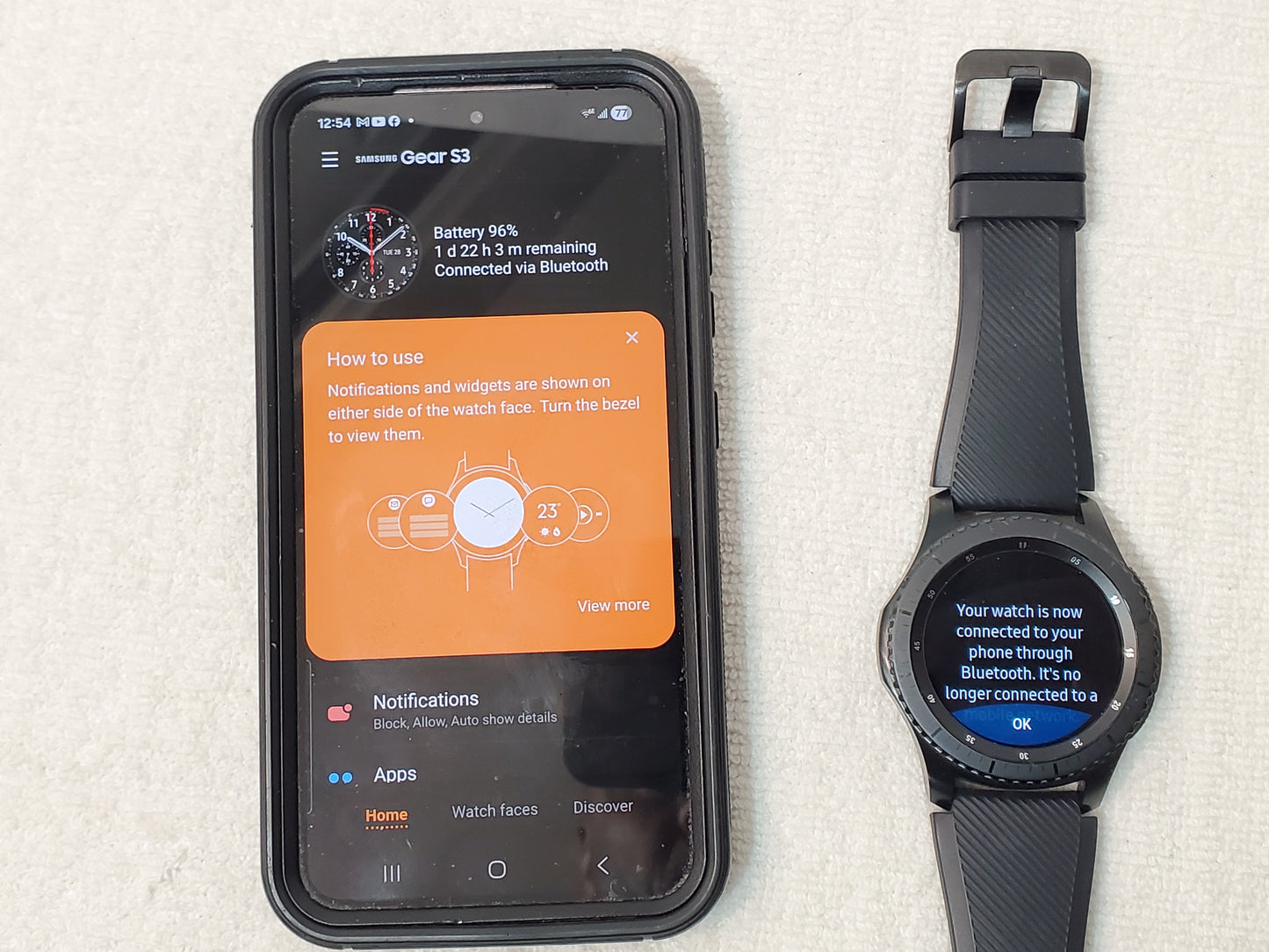 Samsung Gear S3 Frontier 46mm Smartwatch Bluetooth GPS AMOLED Display S Steel