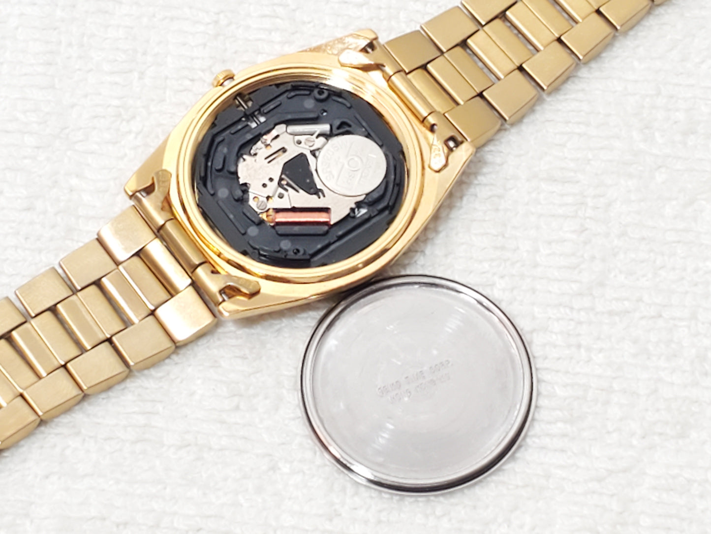 Vintage Seiko Men's Presidential Day Date Quartz Watch One Jewel Gold Tone