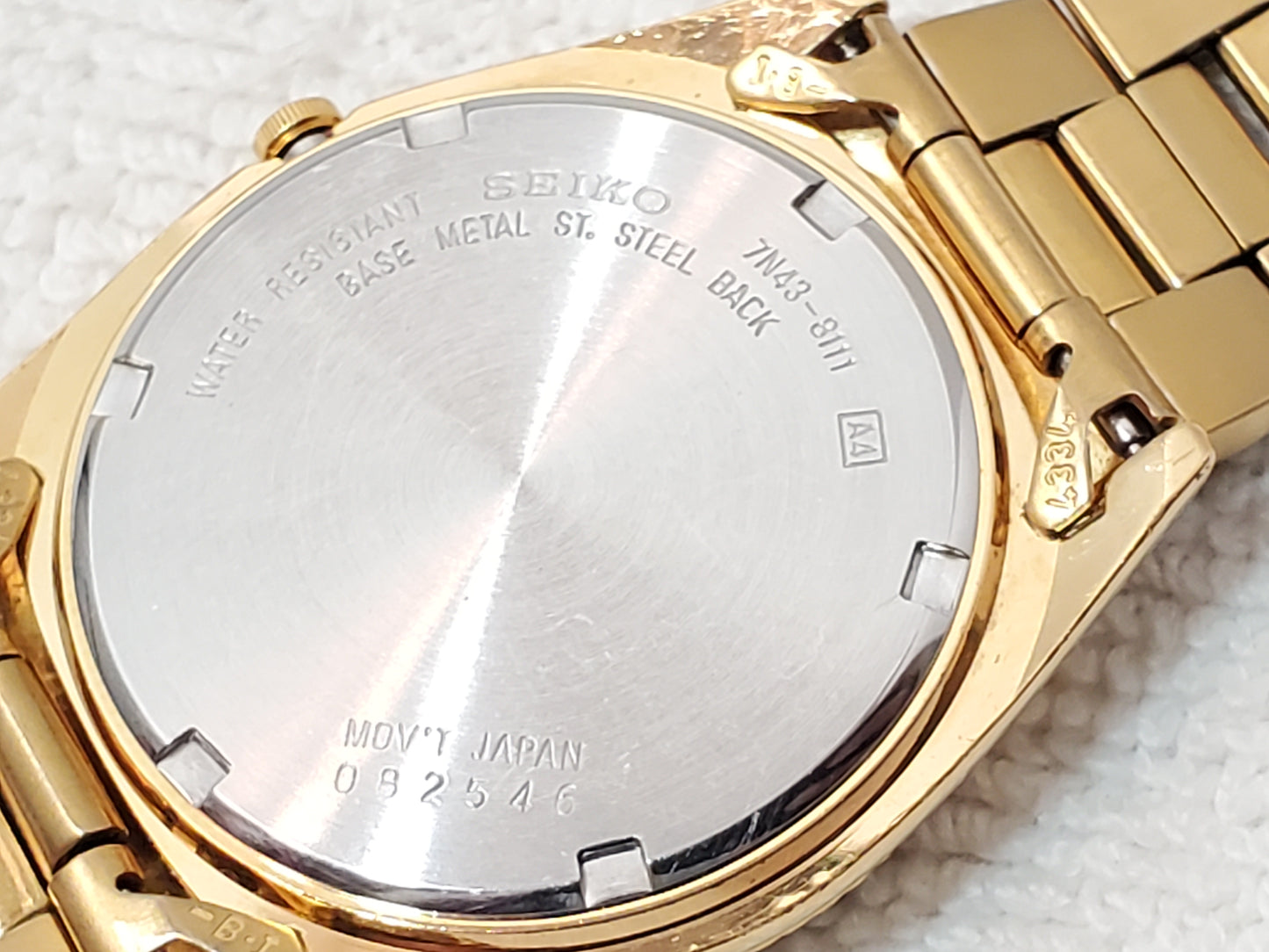 Vintage Seiko Men's Presidential Day Date Quartz Watch One Jewel Gold Tone