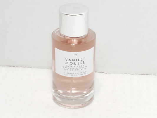 Le Monde Gourmand 117 Vanille Mousse Hair Body Mist 3.4 oz Fragrance Spray New