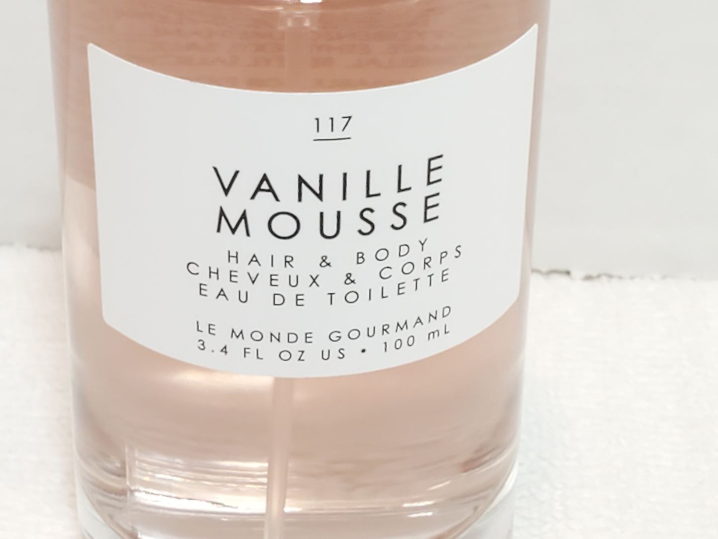 Le Monde Gourmand 117 Vanille Mousse Hair Body Mist 3.4 oz Fragrance Spray New