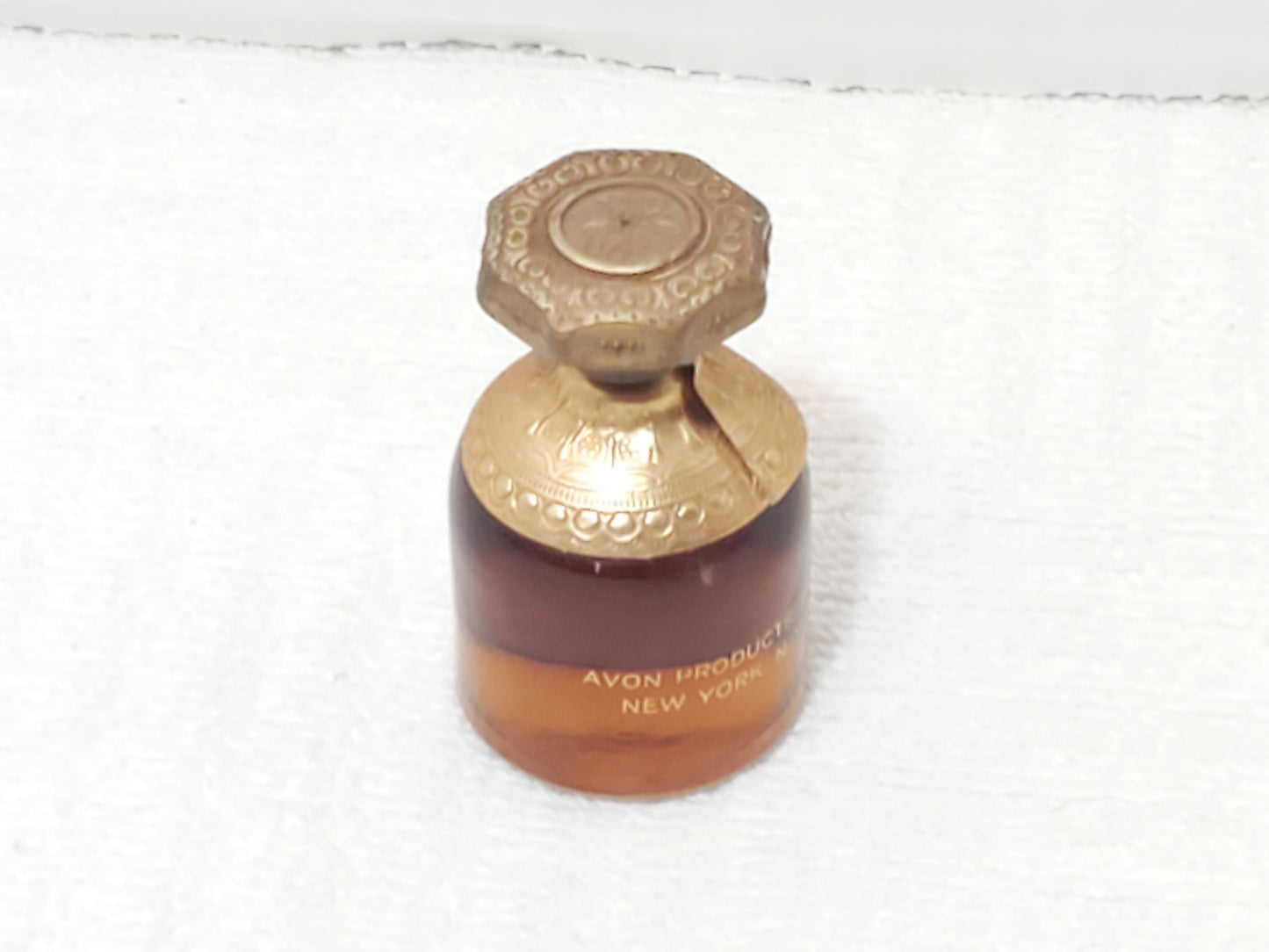 Vintage Avon Unforgettable Perfume Oil Splash 0.5 oz Amber Glass Bottle Women's