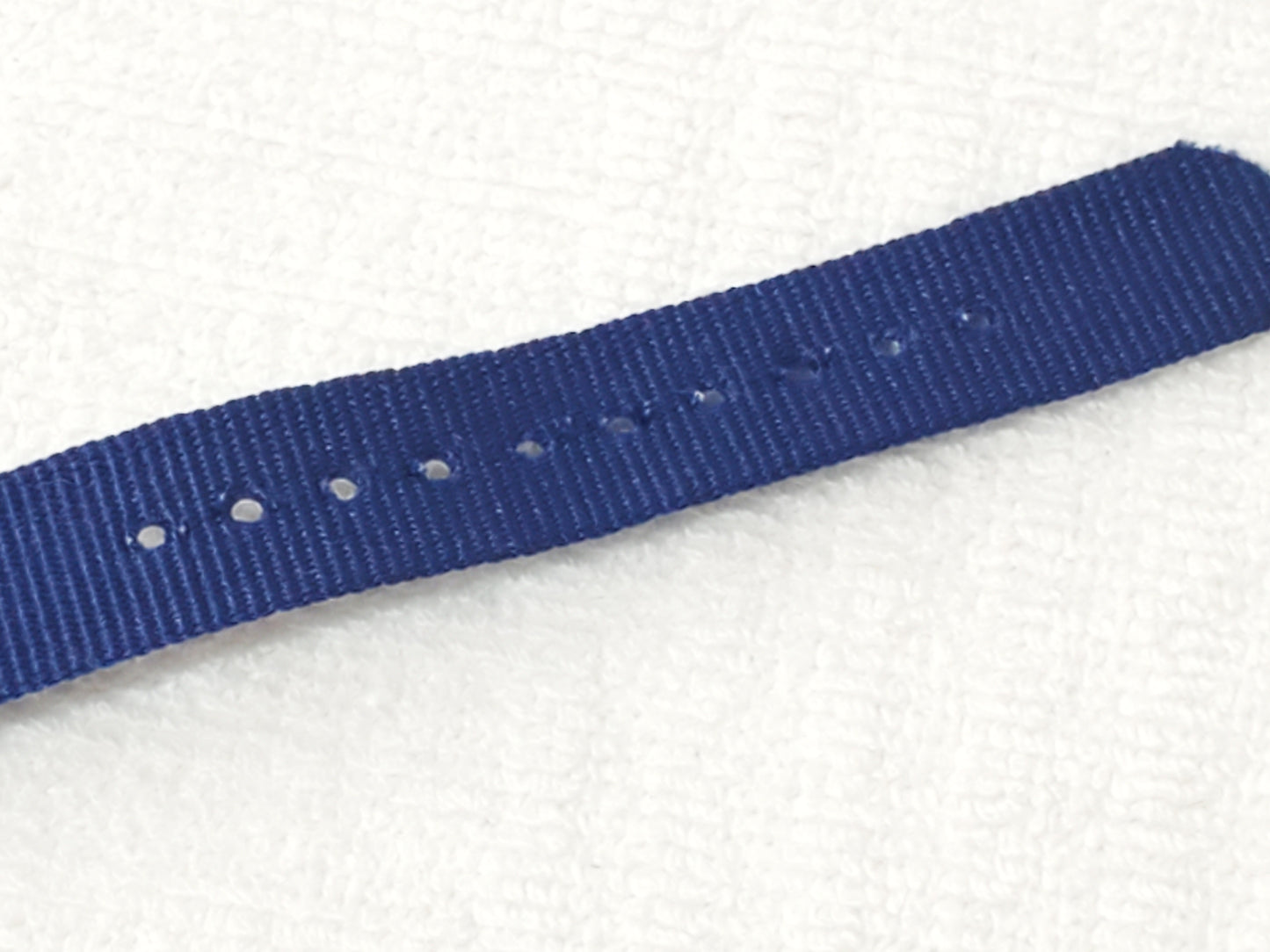 Timex Indiglo Field Watch Gold Tone White Dial Military Time Blue Nylon Strap