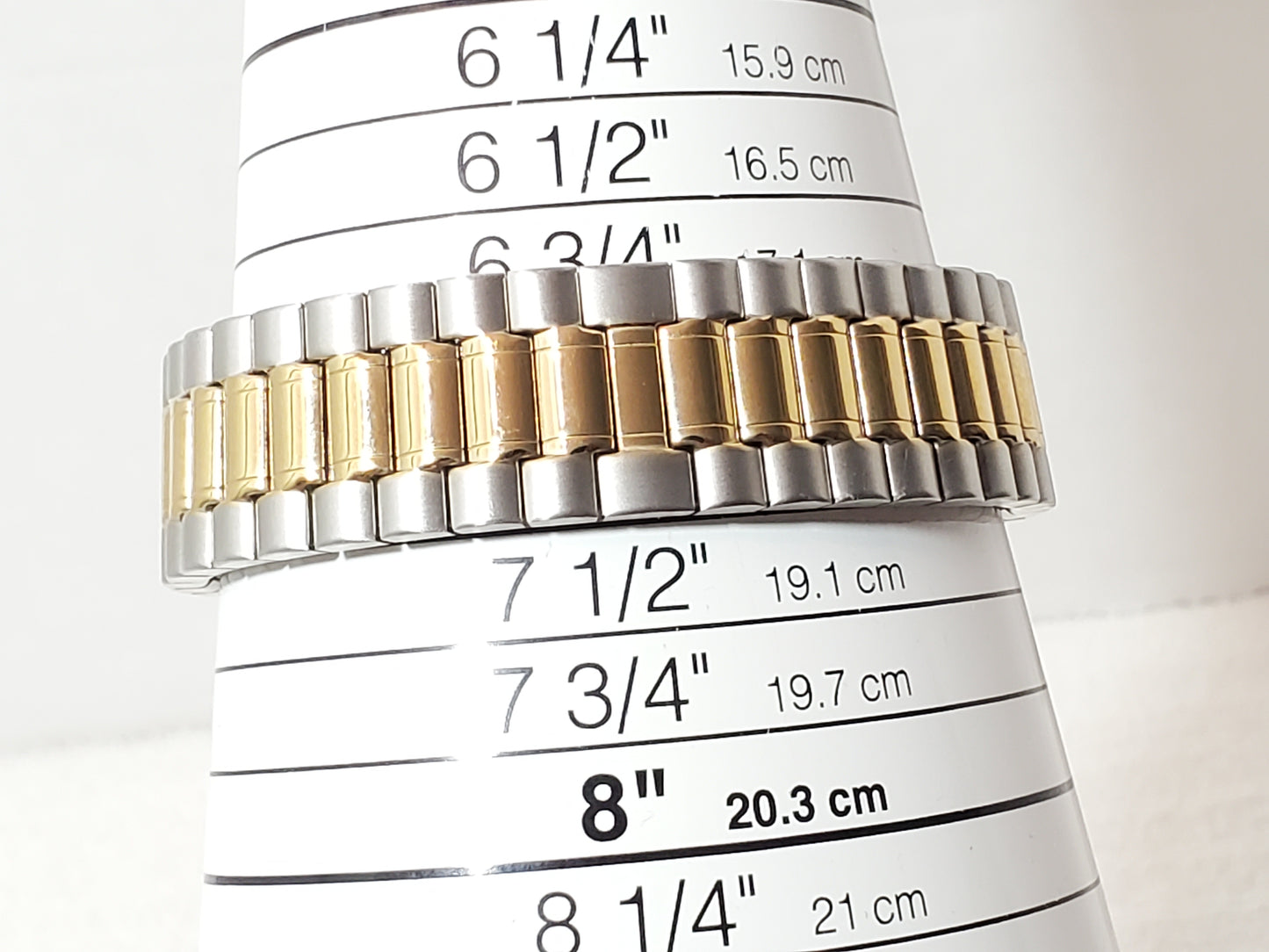 Vintage Timex Indiglo Men's Quartz Watch Gold Silver Tone Day Date Stretch Band