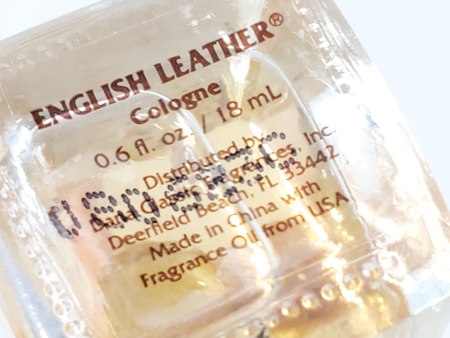 English Leather by Dana Mini 0.6 oz / 18ml Splash Men's Cologne Vintage New Full