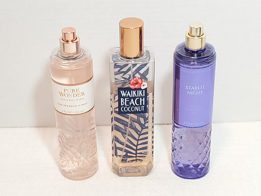 Bath & Body Works Waikiki Beach Starlit Night Pure Wonder Women's Mist Spray 8oz