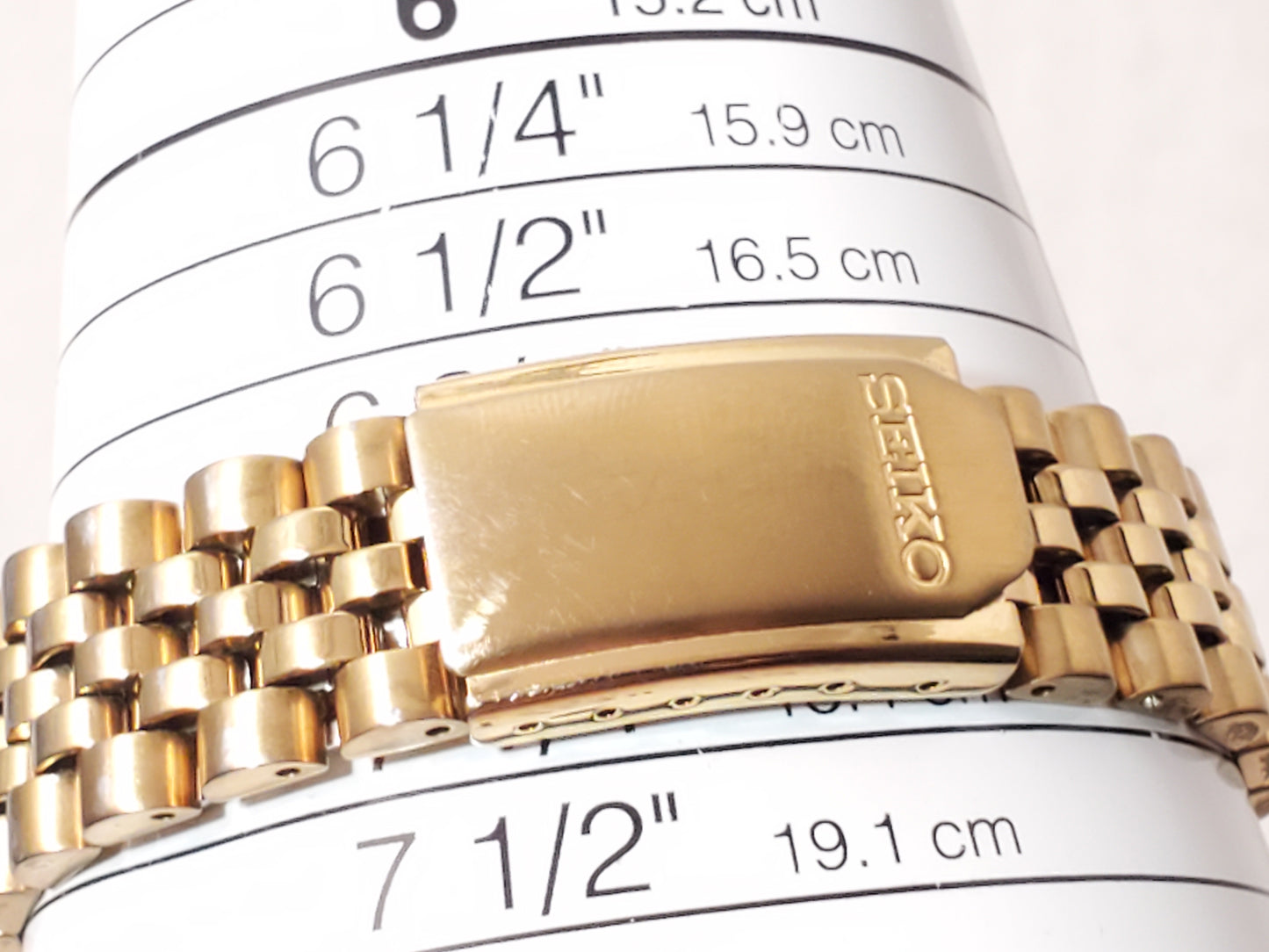Seiko Presidential Mens Day Date Gold Tone Watch 1 Jewel Stainless Steel Vintage