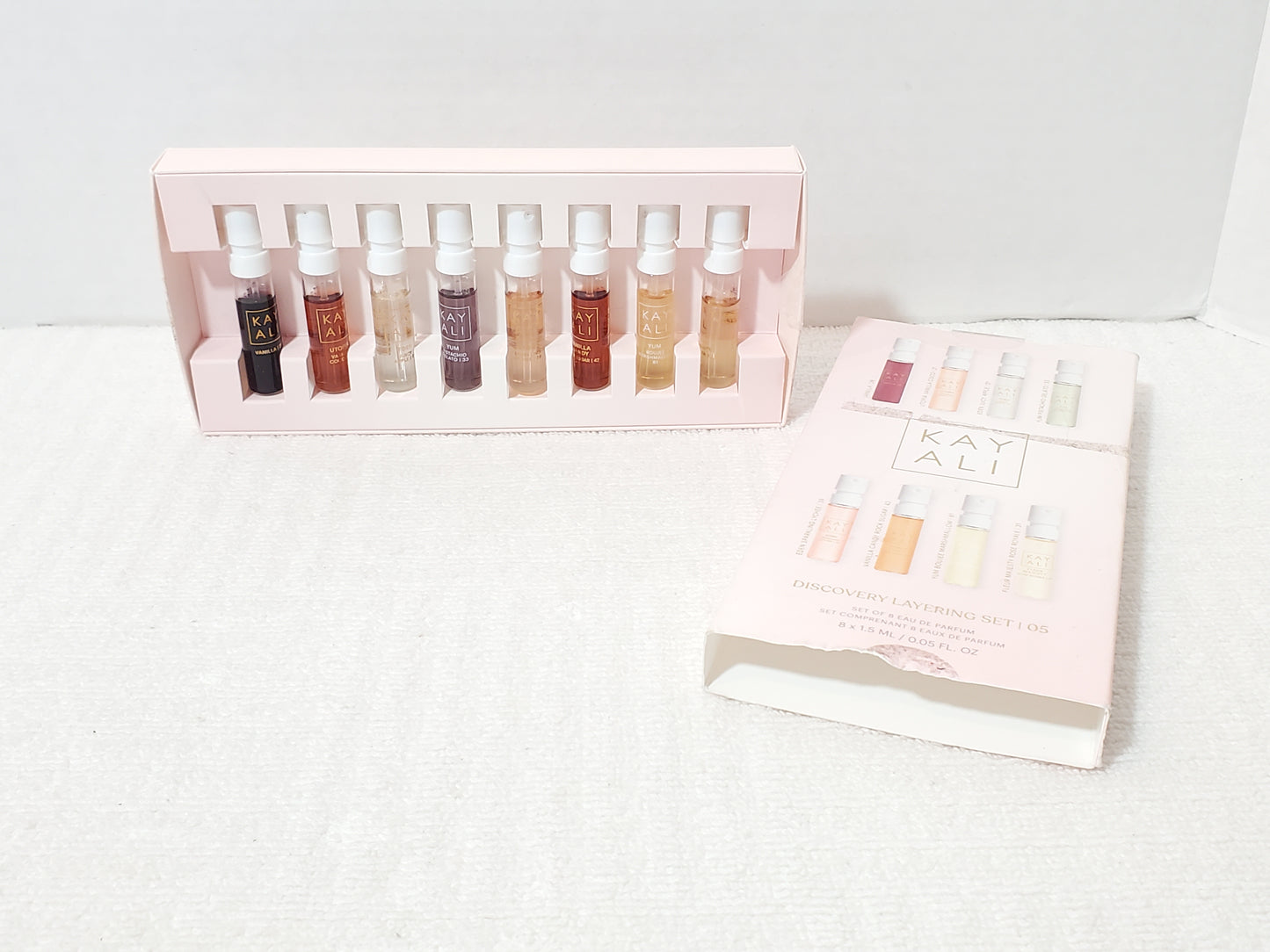 Kayali Discovery Layering Mini Perfume Sampler Set of 8 0.05 oz / 1.5 ml