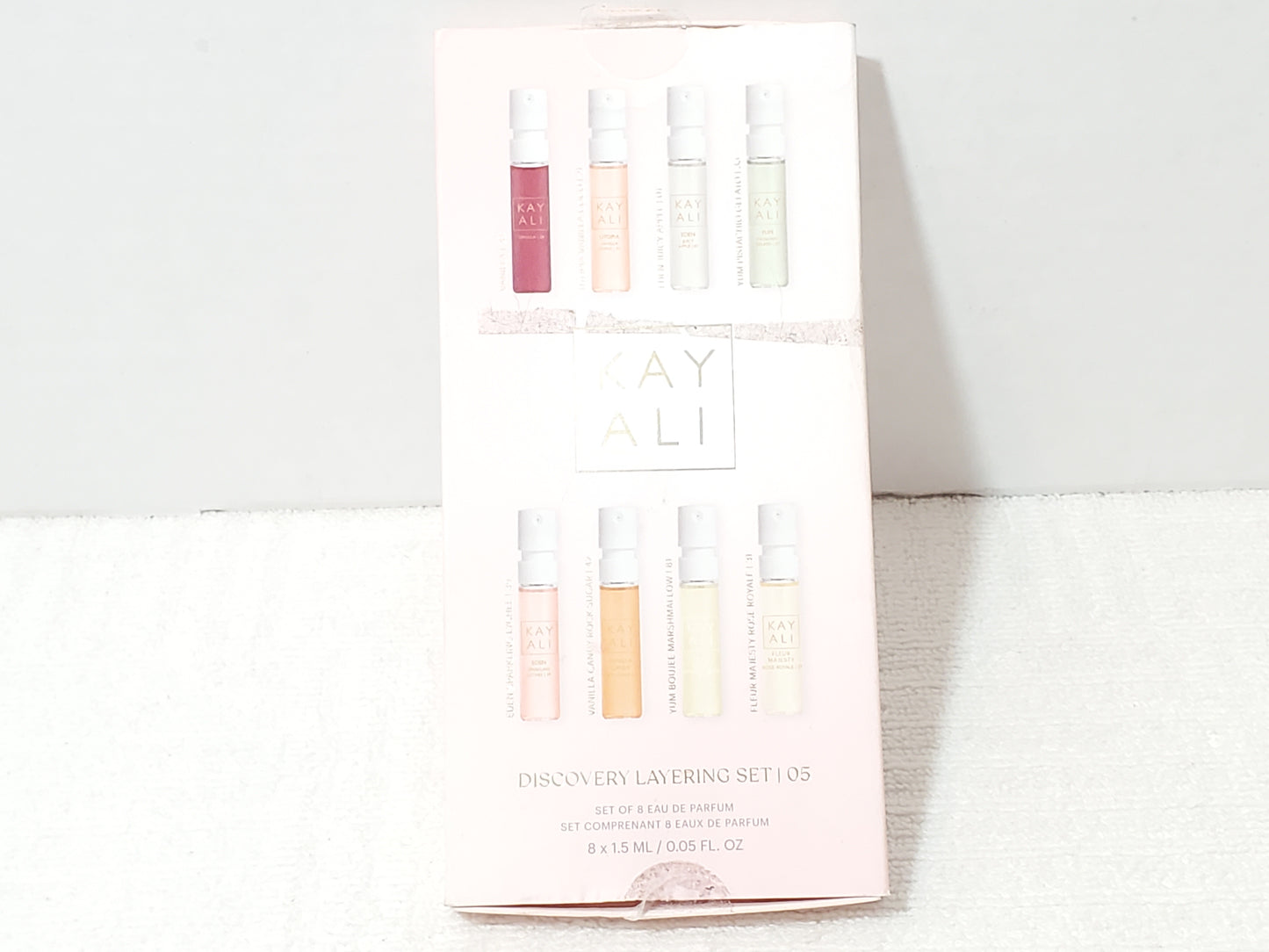 Kayali Discovery Layering Mini Perfume Sampler Set of 8 0.05 oz / 1.5 ml